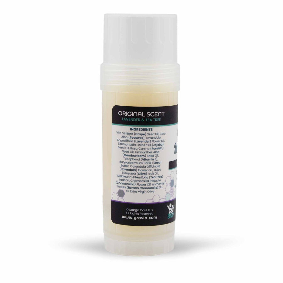 GroVia Magic Stick Soothing Baby Balmin stick form, on a white background