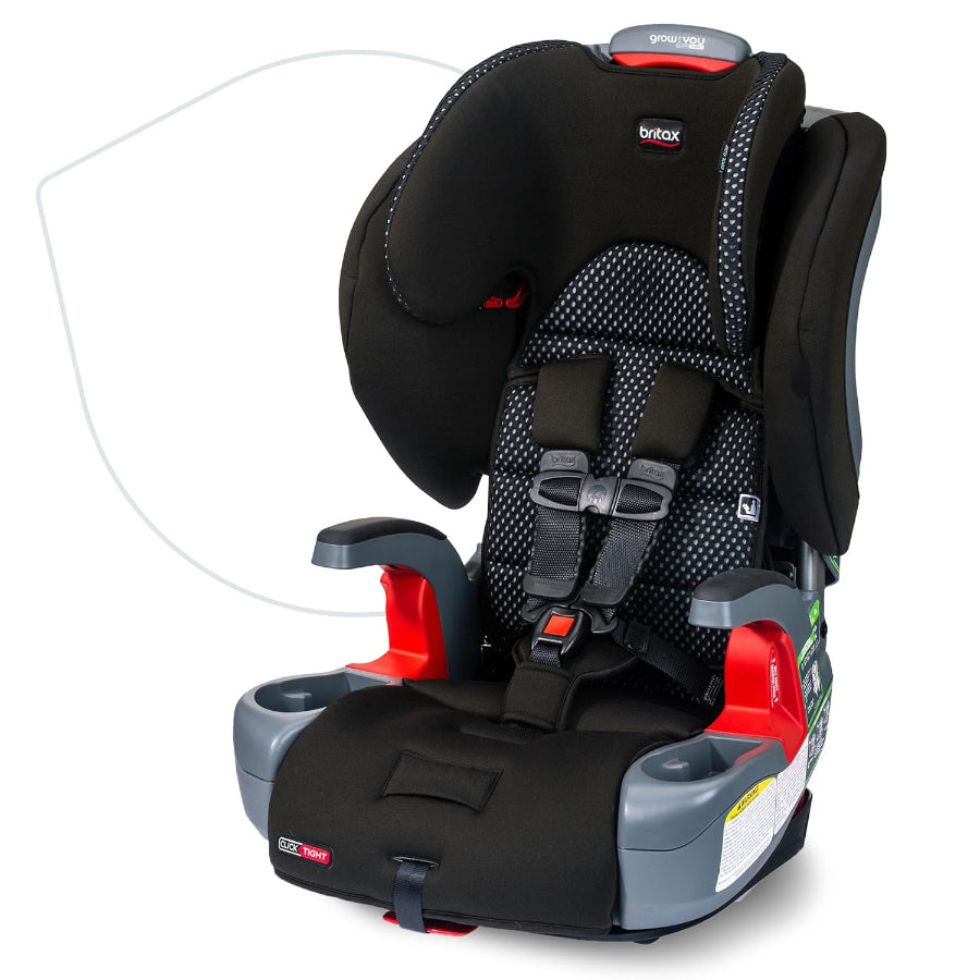 britax grow with you harness 2 booster seat  in mod black safewash