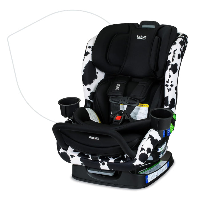 britax poplar S convertible car seat in cowmooflage print