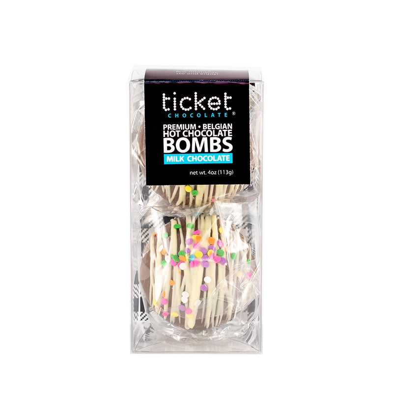 double packs of ticket hot cocoa bombs, 3 flavors