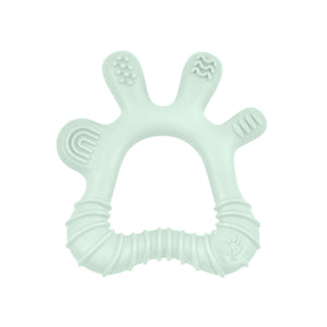 Green Sprouts silicone front and side teether, light green color