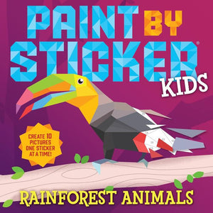 Paint by Sticker BOoks, by Workman Publishing, shown in Rainbows Everywhere title