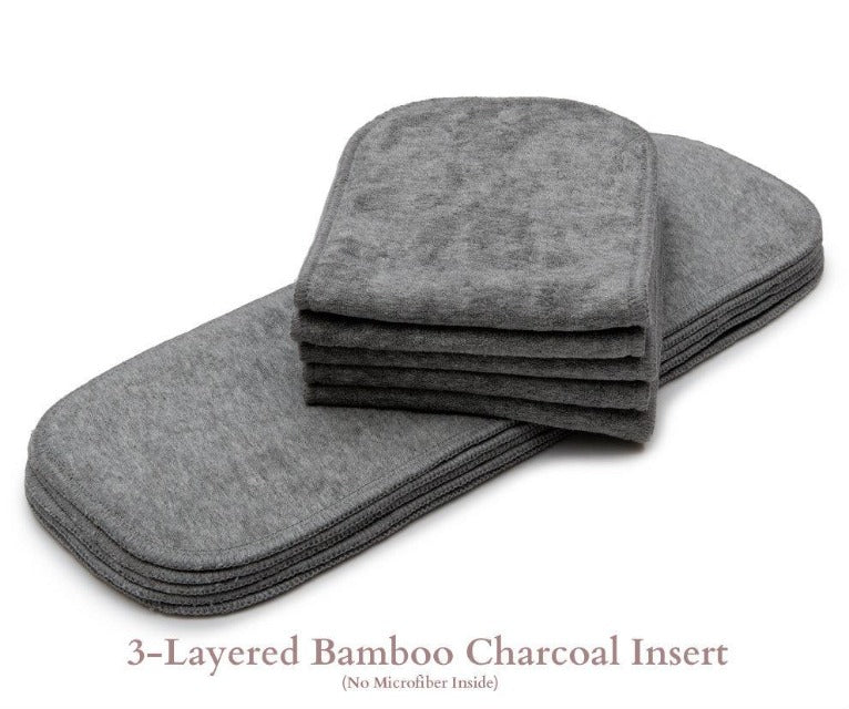 10 pack of 3 layered bamboo charcoal inserts