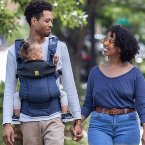 Lillebaby Serenity All Position Baby to Toddler Carrier, shown in indigo blue