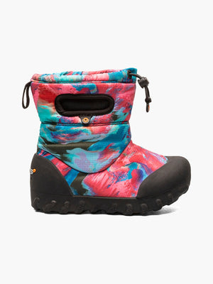 Bogs B Moc Kids Snow Boots shown in Neon Dinos print