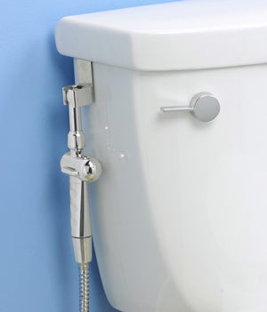 The aquaus 360 diaper sprayer and handheld bidet fits most standard American-style toilets with flexible supply lines