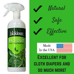 Biokleen Bac-Out Stain Remover for Clothes - 2 Pack with Cloth - Natural, Enzymatic Odor & Stain Remover, Enzyme Professional Strength, Destroys