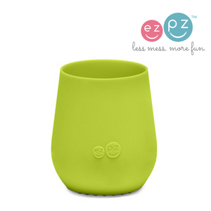 ezpz tiny cup is made from PVC, BPA and phthalate-free silicone