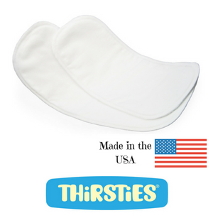 Thirsties Hemp Cotton Inserts, 2 shown, made in the USA for cloth diapers