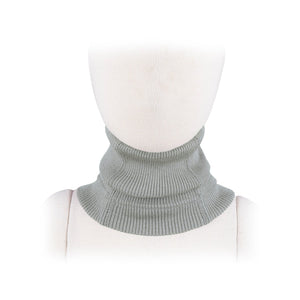 ManyMonths Natural Woollies kids neck multitube gaiter, shown in gray on mannequin