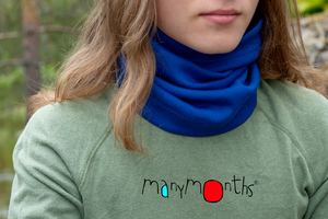 ManyMonths MaM Wool Neck Tube Scarf for adults and teens, shown in potters clay rust color
