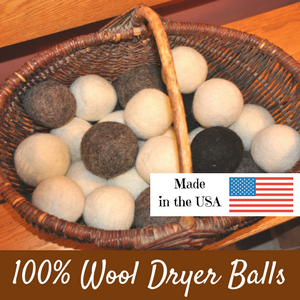 100% Wool Dryer Balls Made in Upstate NY from Golden Grove Farm