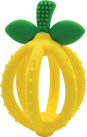 lemon shaped teething ball close up image