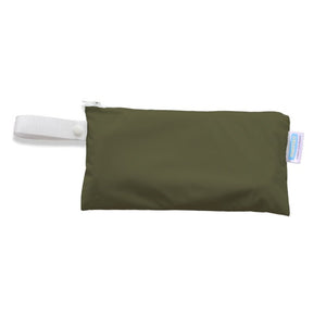 thirsties clutch wet bags measure 10.5”W X 5.5”H and are made in the USA