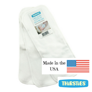 Thirsties Organic Cotton Doublers, 3 pack, made in the USA