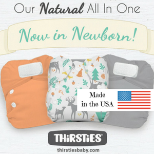 Thirsties Natural  Newborn Diapers - made in the USA