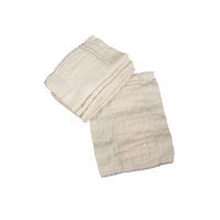 OcoCozy Unbleached Indian Prefolds in infant size, diaper cover required