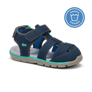 See Kai Run Toddler Sandals, shown in Jude IV  Gray Canvas Style, side view