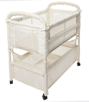 Clear-Vue™ Co-Sleeper® and Bassinet in grey color