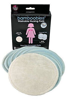 Reusable Breast Pads, 12 Soft Bamboo Nursing Pads + Wash bag
