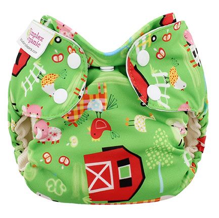 Blueberry Newborn Simplex diaper in night owls print, buy gently used and save 20%