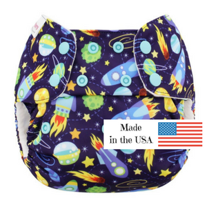 blueberry organic one size simplex space print