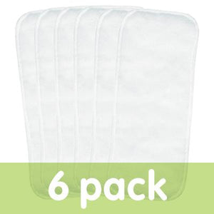 bumGenius six pack of stay dry liners measure 12" x 5.5"