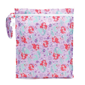 Bumpkins Wet Dry Bag Hearts print has black hearts on white background, measures 12"W x 14"L