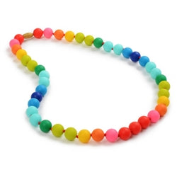 chewbeads Christopher Necklace is sure to brighten up your day with a gorgeous rainbow selection of silicone beads