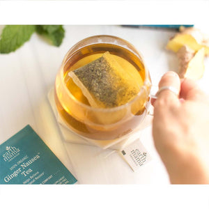 earth mama organics ginger nausea tea box contains 16 tea bags
