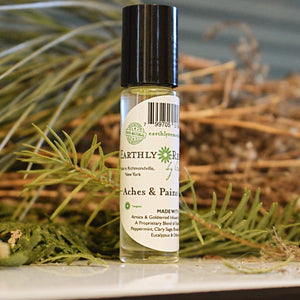 Earthly Remedies aches and pains roll-on is made in the USA