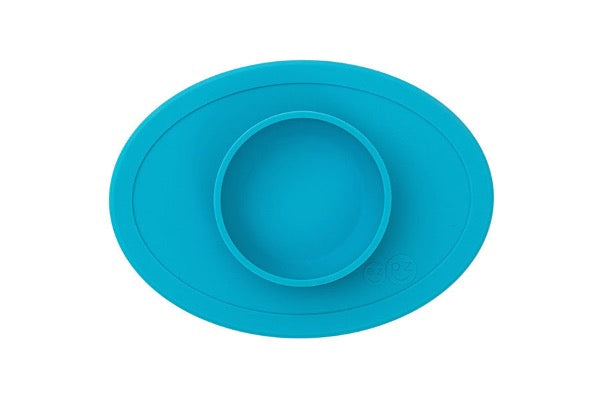 ezpz tiny bowl fits ALL trays including Stokke and sticks to surfaces, in blue solid color