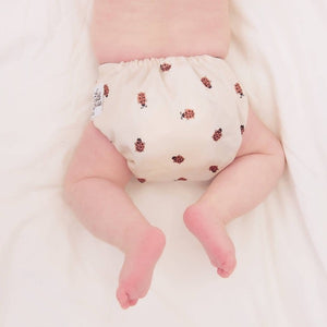 la petite ourse all in one diaper in ladybug print