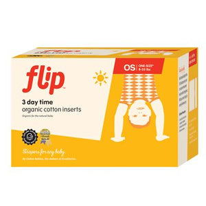 gold packaging for the 3 pack flip organic stay dry inserts