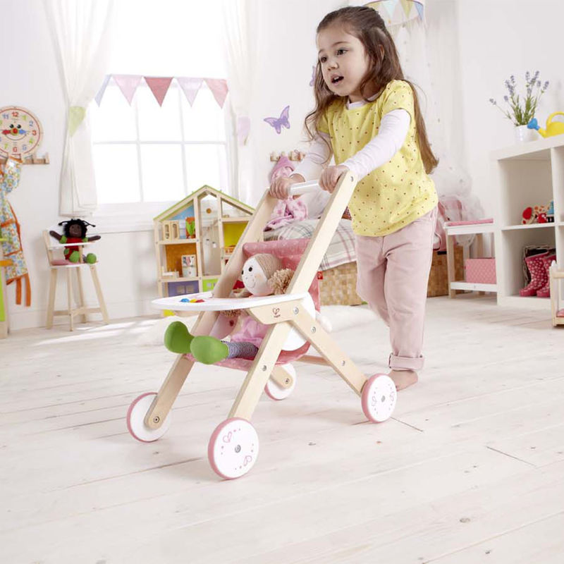 wooden baby doll stroller Hape Wooden Doll Stroller