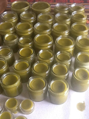 Green Goop Healing Salve, amazing for cracked nipples, dry skin, skin abrasions, and more. Hand-crafted in Michigan