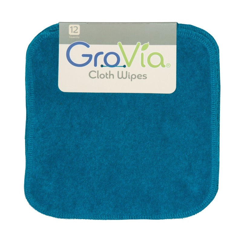 GroVia reusable cloth wipes in packaging-12 pack