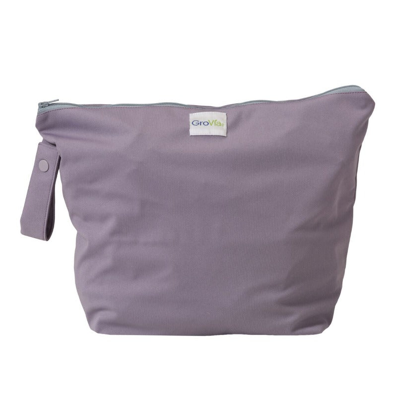 GroVia brand zippered wet bag, washable reusable bag for dirty items