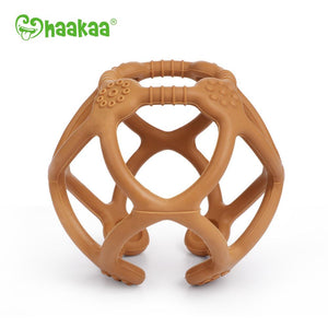 the haakaa silicone teething ball comes in 4 colors