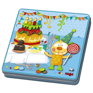 HABA Mini Monster Magnetic Game measures 8.5" x 8.5" x .2"