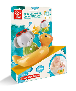 hape spin, splash n swim elephant in packaging