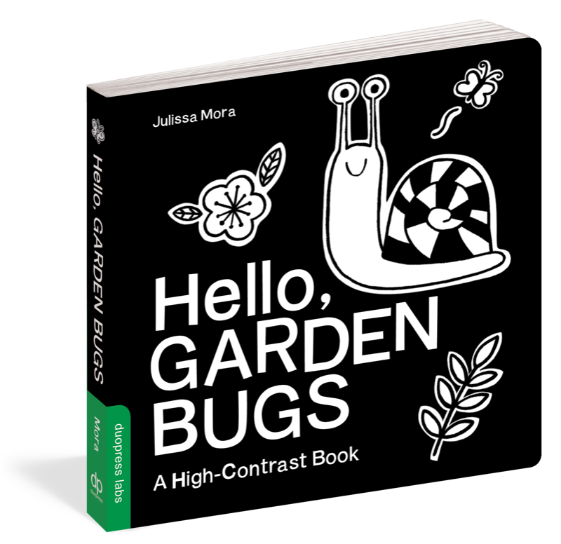 hello garden bugs high contrast book