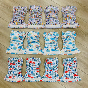 12-Pack Thirsties Natural Newborn All-in-One Diapers, Gently Used