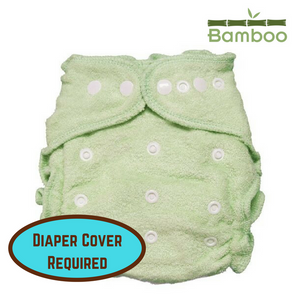 imagine one size bamboo diaper in emerald green requires a diaper cover