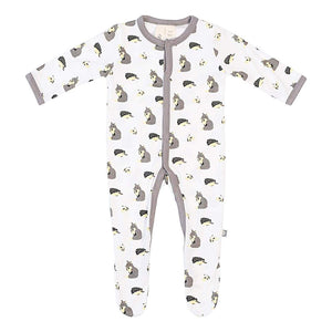 kite baby footed sleepers are made from 97% bamboo rayon, 3% spandex