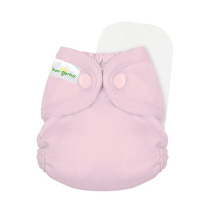 pastel swirls on the bumGenius littles 2.0 newborn all in one diaper in lovelace print