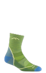 Darn Tough Kids Wool Socks, made in Vermont, shown in kids micro crew ty rex navy blue sock