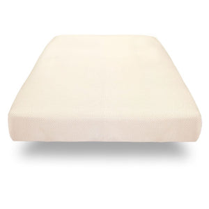 closeup of the naturepedic organic cotton breathable mini crib mattress