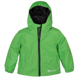 oaki wear rain jacket shell in valley green solid color