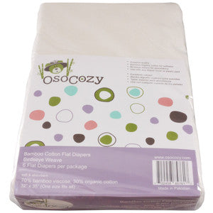 OsoCozy Birdseye Weave Flat Diapers, diaper cover required for use